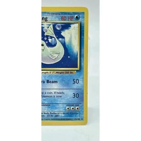 Dewgong 25/102 Pokémon TCG Base Set Unlimited Uncommon Non Holo Vintage 1999 LP - Picture 3 of 6